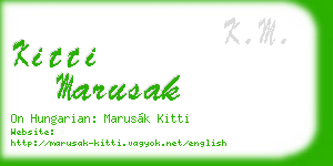 kitti marusak business card
